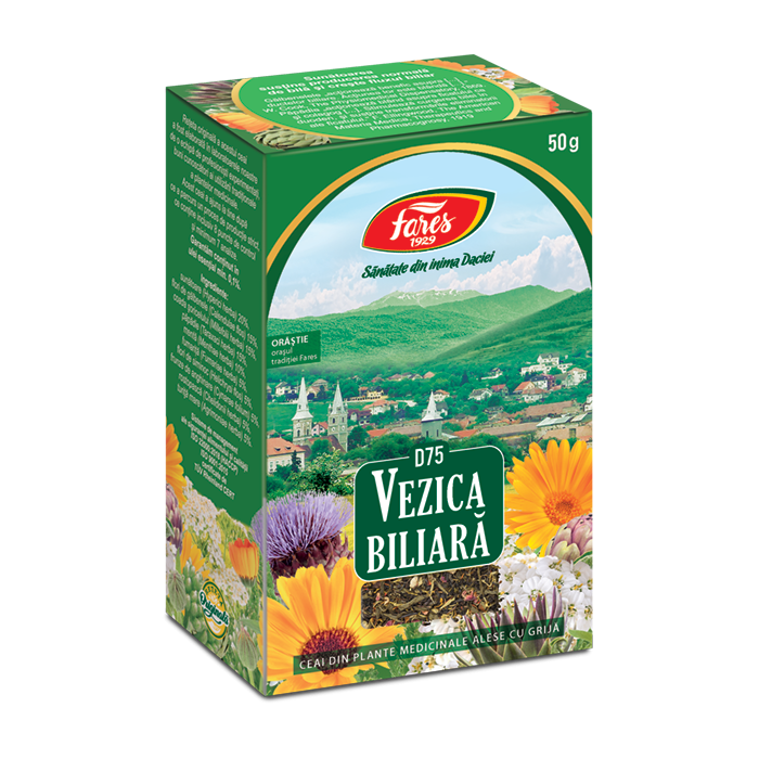 Ceai vezica biliara D75, 50g, Fares