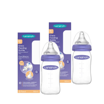 Set biberoane din sticla, 2 x 160ml, Lansinoh