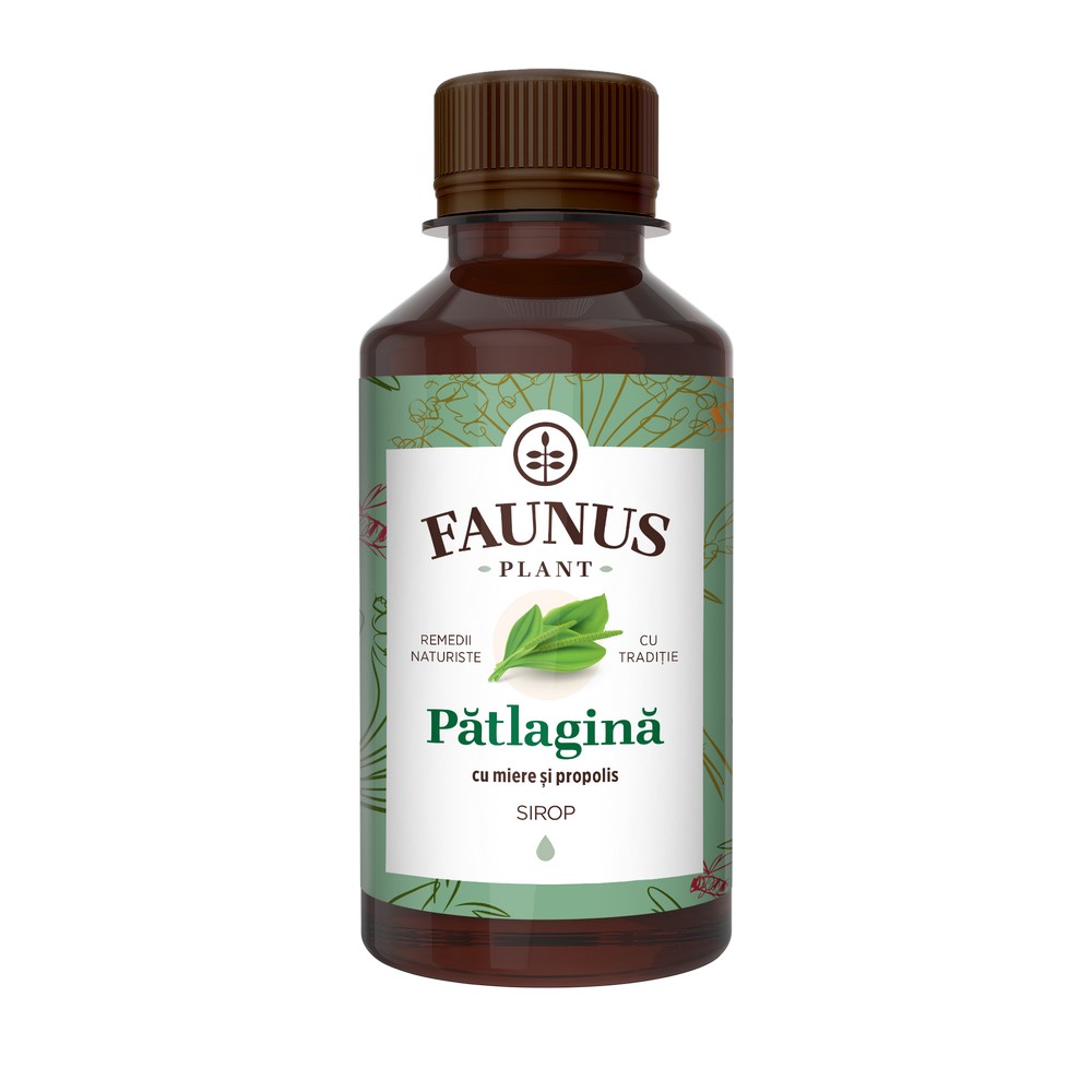 Sirop pentru tuse de Patlagina cu miere si propolis, 200ml, Faunus Plant