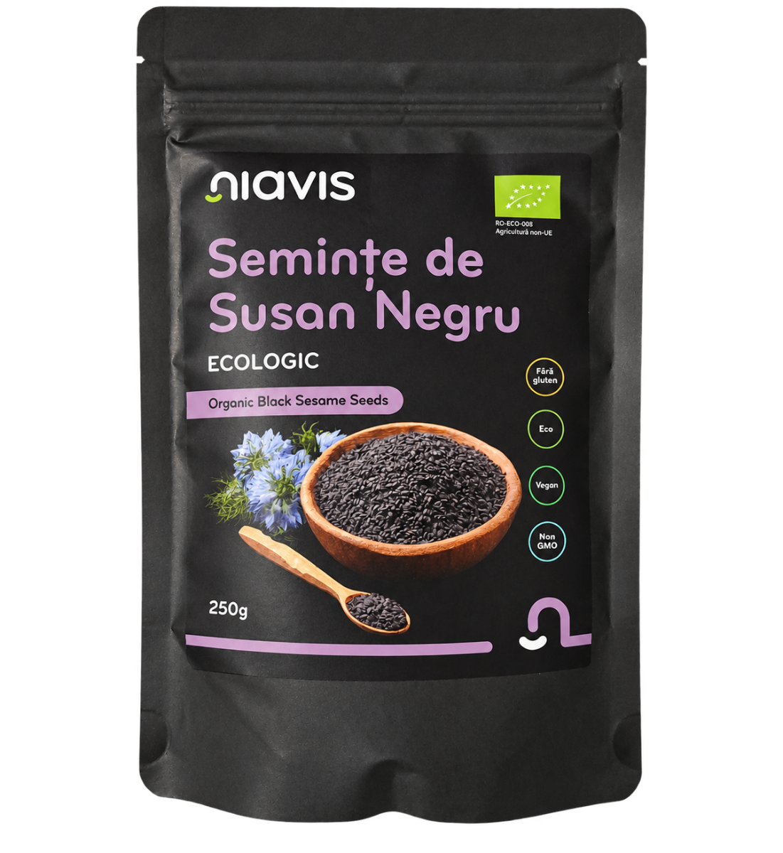 Susan negru ecologic, 250g, Niavis