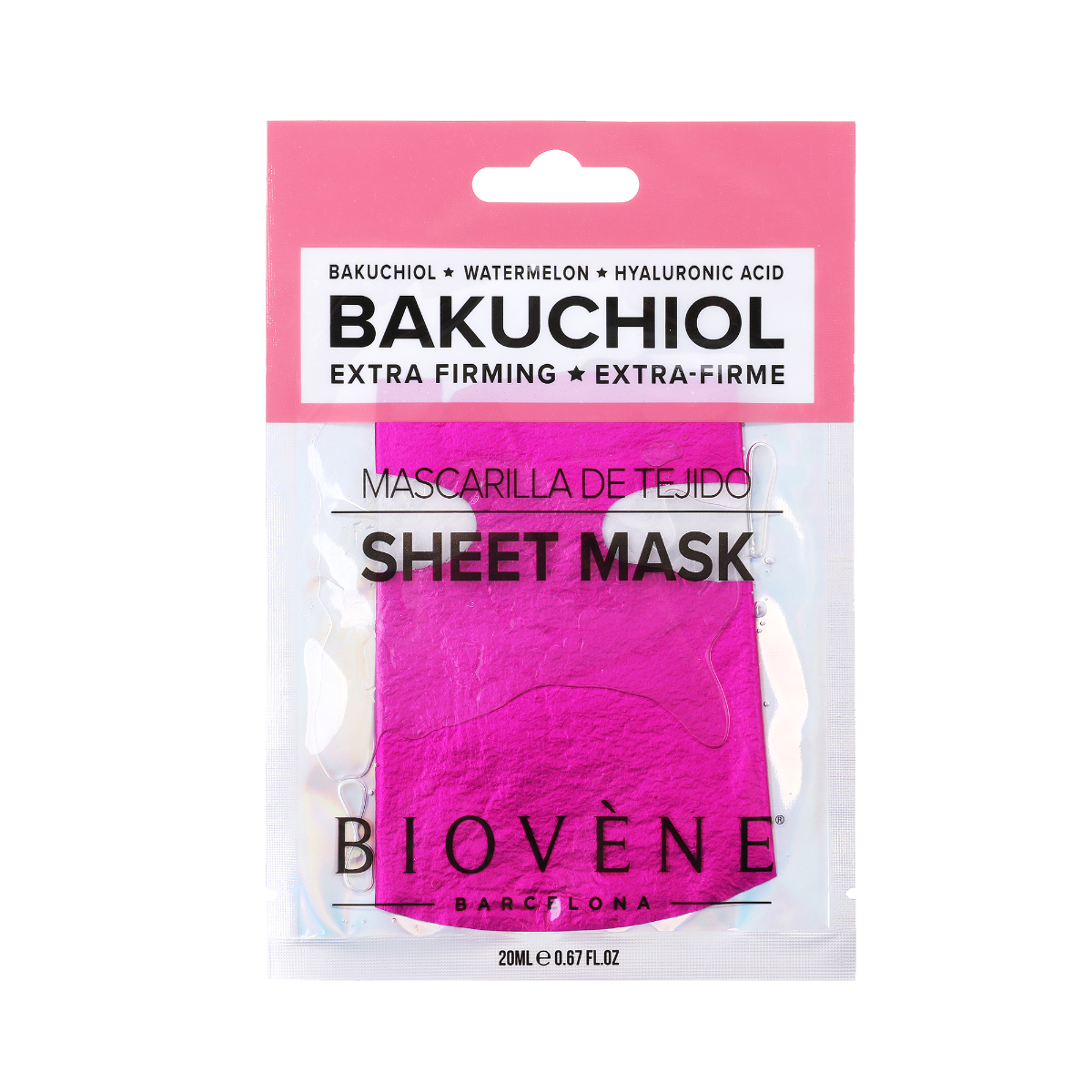 Masca servetel cu Backuchiol si acid hialuronic Extra Firming, 20ml, Biovene