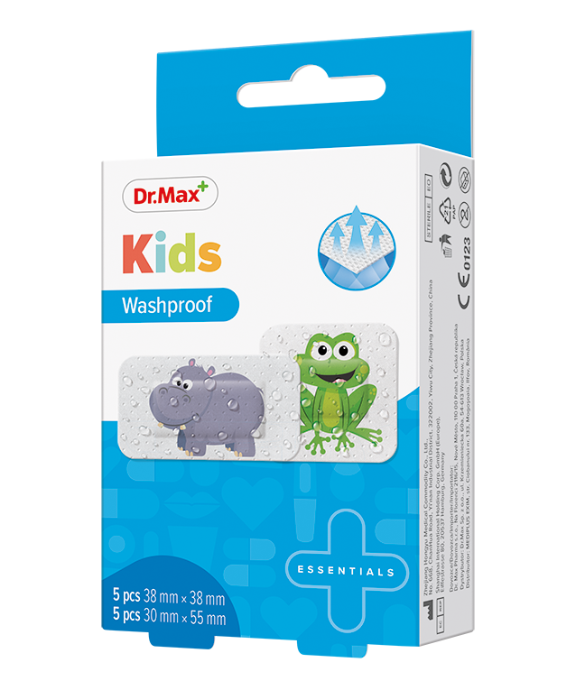 Dr. Max Plasture pentru copii 38 x 38mm, 5 bucati + 30 x 55mm, 10 bucati