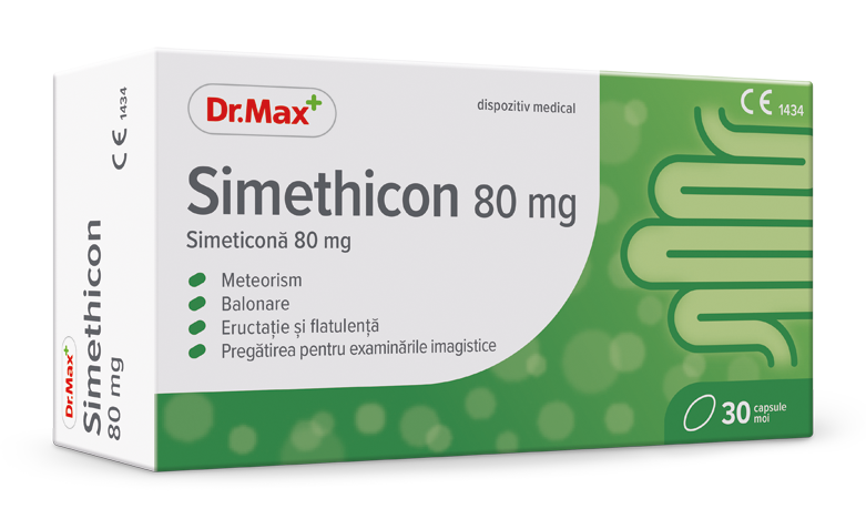 Dr. Max Simeticona 80mg, 30 capsule moi