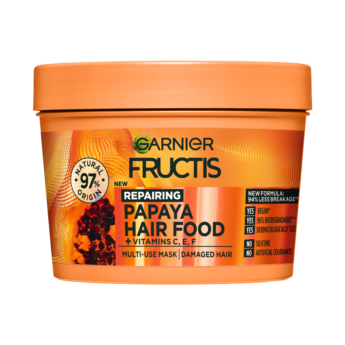 Masca reparatoare pentru parul deteriorat Hair Food Papaya, 390ml, Fructis