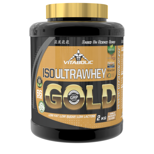 ISO UltraWhey Gold cu aroma Vanilla Hazelnut, 2kg, Vitabolic