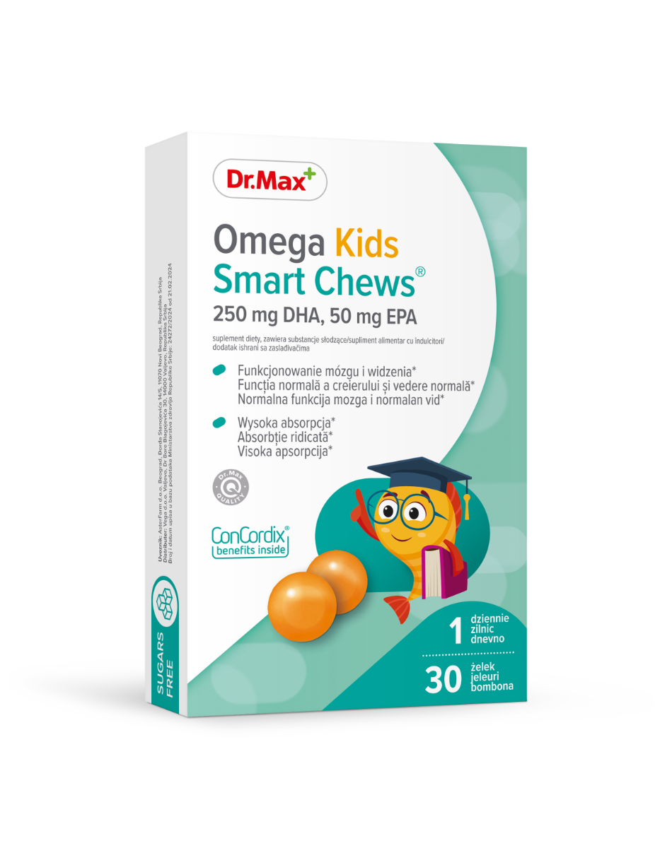 Dr. Max Omega Kids Smart Chews, 30 jeleuri