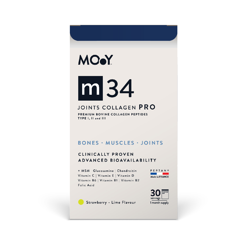 Colagen bovin pentru articulatii cu aroma de capsuni-lime M34, 390g, Molecules of Youth
