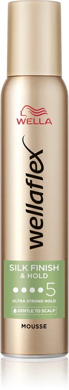 Spuma pentru par cu grad de fixare 5 Silk Finish & Hold Wellaflex, 200ml, Wella
