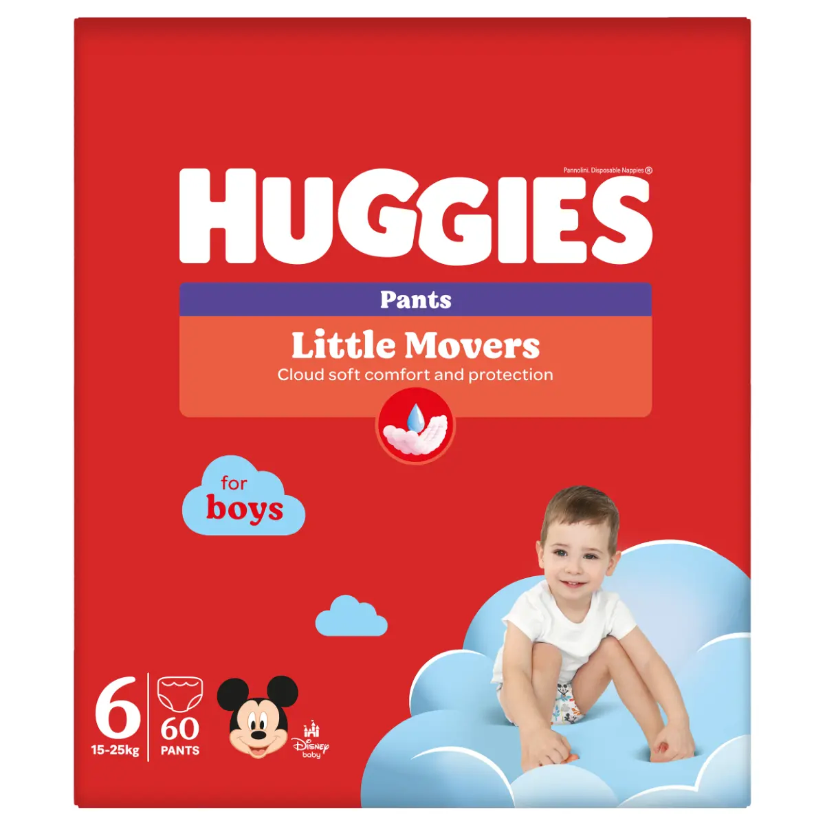 Scutece-chilotel Pants Box Marimea 6 pentru baieti de 15-25kg, 60 bucati, Huggies