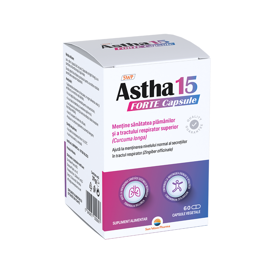 Astha 15 Forte, 60 capsule vegetale, Sunwave Pharma
