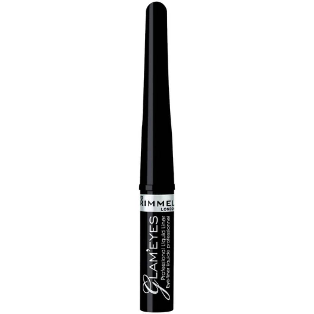 Tus de ochi lichid Glam'Eyes Professional 001 Black Glamour, 3.5ml, Rimmel London