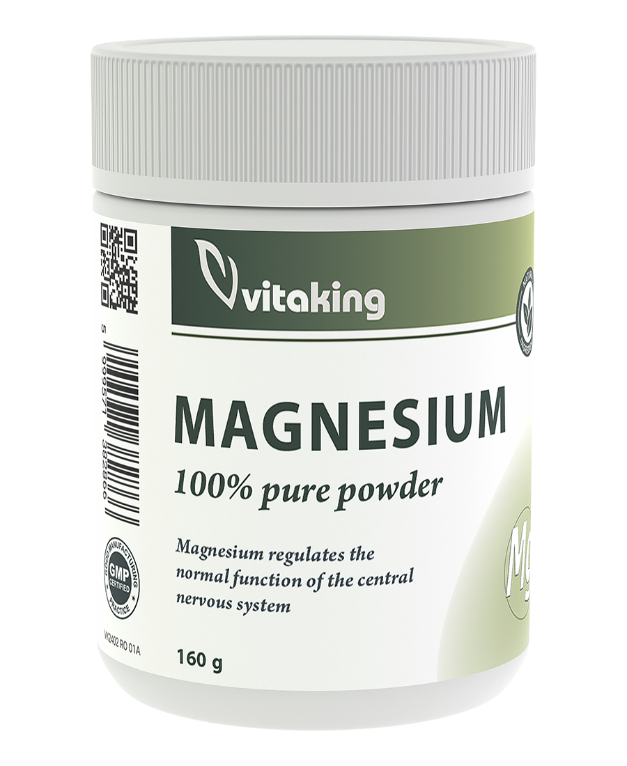 Pulbere de magneziu citrat, 160g, Vitaking