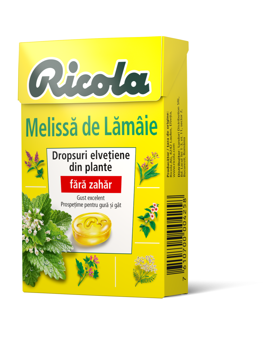 Dropsuri din plante Lemon Mint, 40g, Ricola