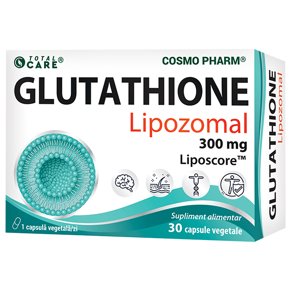 Glutathione Lipozomal 300mg, 30 capsule vegetale, Cosmopharm