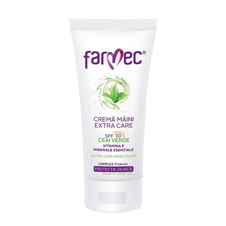 Crema de maini cu SPF10 si ceai verde Extra Care, 100ml, Farmec