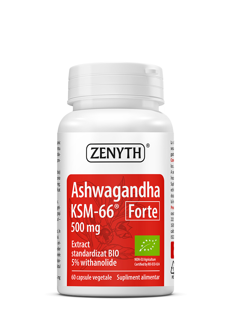 Ashwaghanda KSM-66 Forte 500 mg, 60 capsule, Zenyth