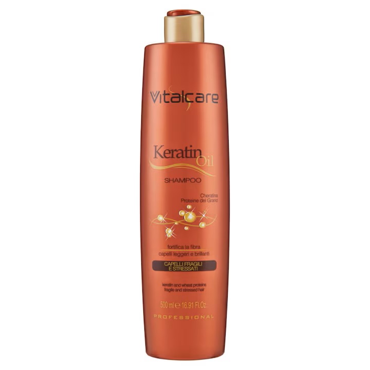 Sampon pentru par fragil Keratin, 500ml, Vitalcare