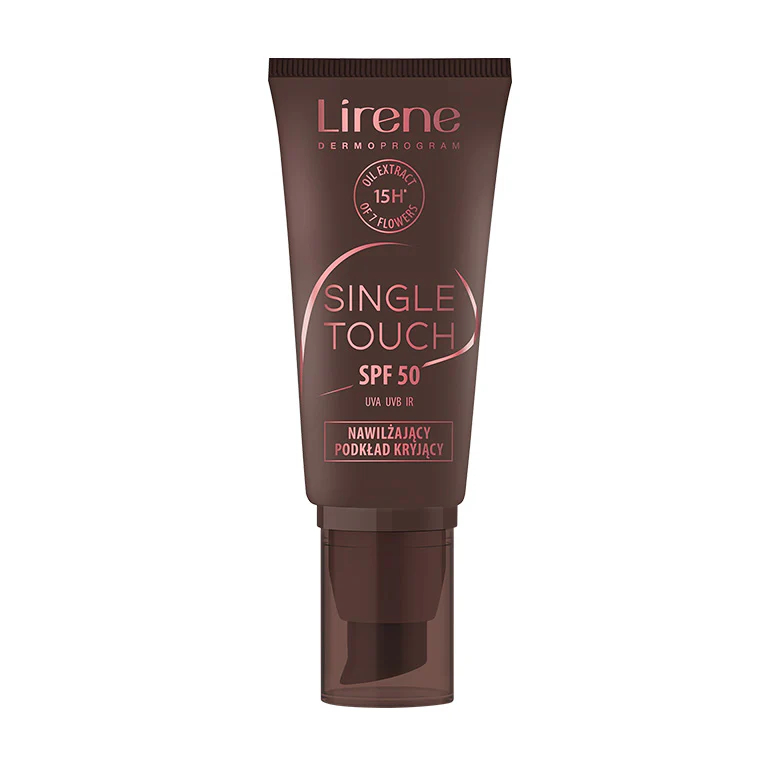 Fond de ten hidratant cu SPF50 01 Ivory Single Touch, 30ml, Lirene