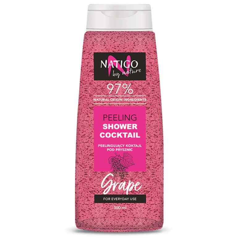 Gel de dus exfoliant cu extract de strugure Cocktail, 300ml, Natigo By Nature