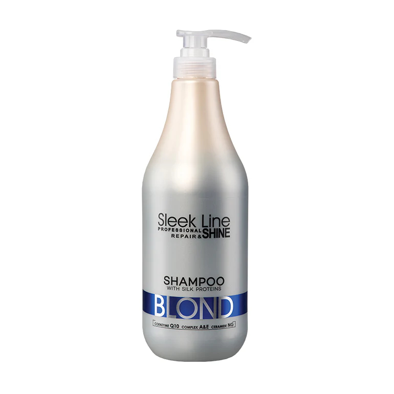 Sampon blond cu pigment neutralizant albastru, 1000ml, Sleek Line
