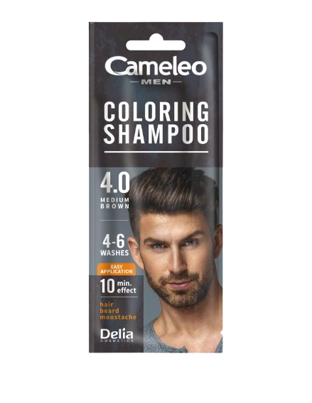 Sampon nuantator Camelo Men Brown 4.0, 15ml, Delia Cosmetics