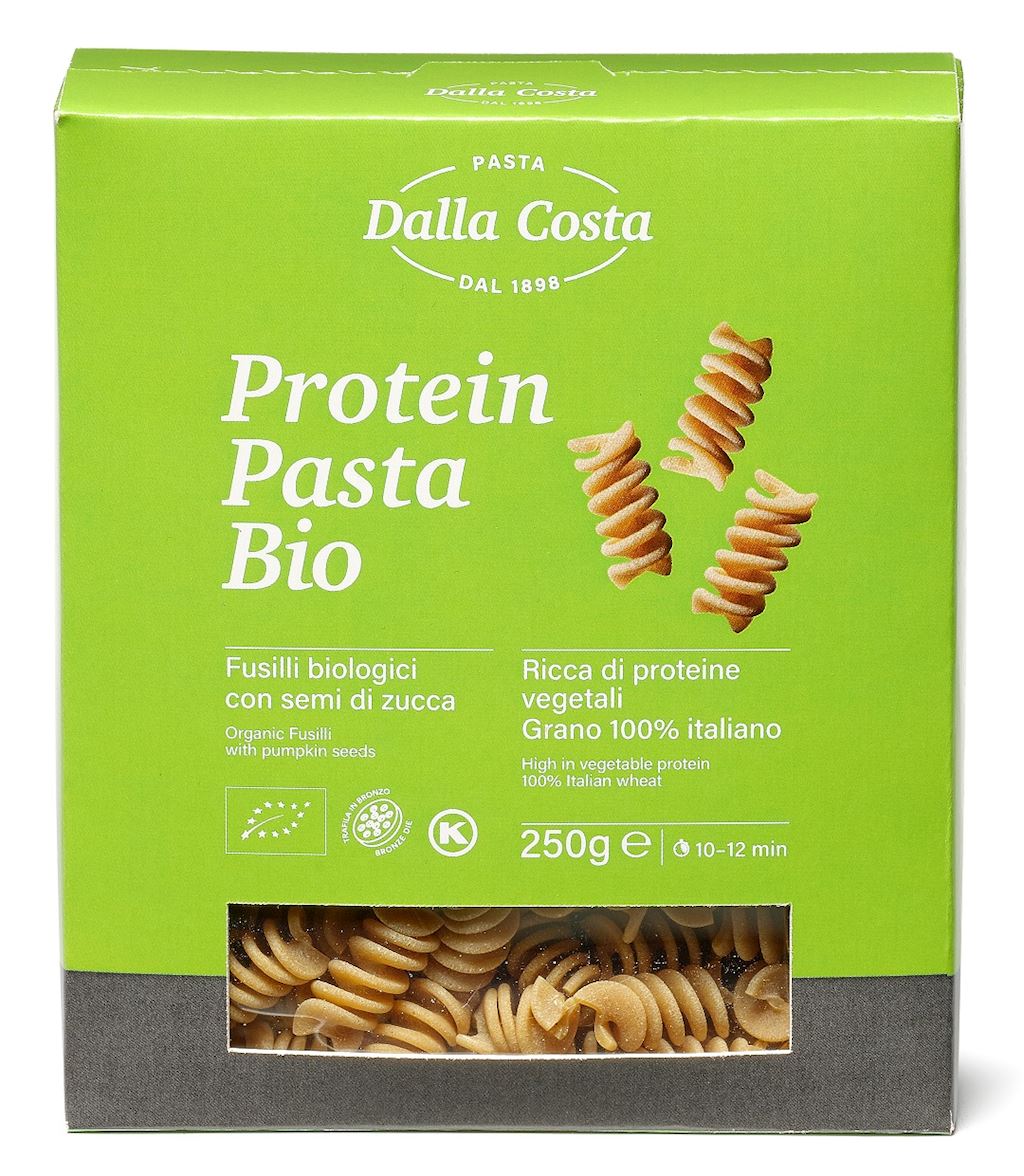 Paste fusilli din grau dur cu broccoli spanac si busuioc, 250g, Dalla Costa