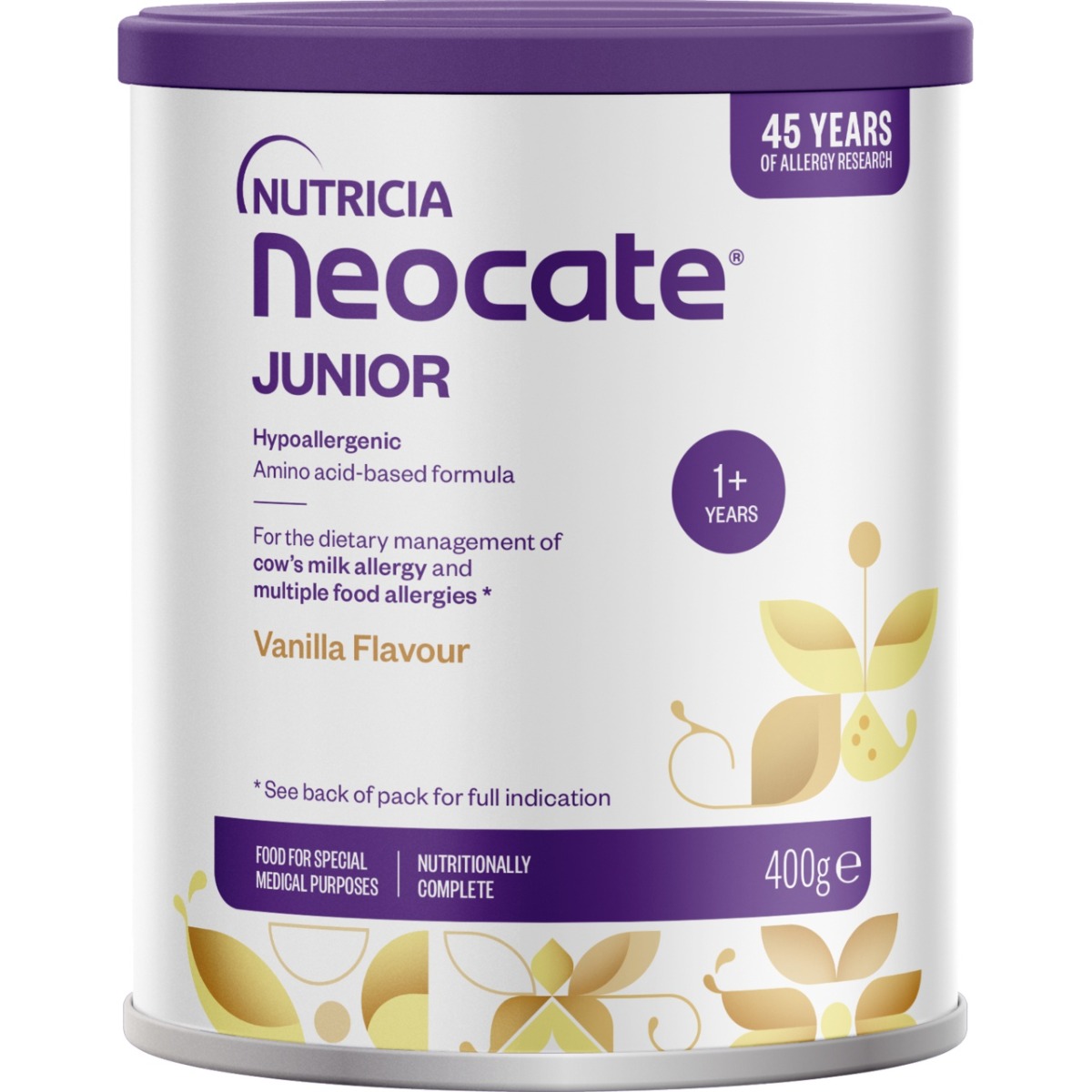 Formula hipoalergenica speciala Neocate Junior cu aroma de vanilie +12 luni, 400g, Nutricia