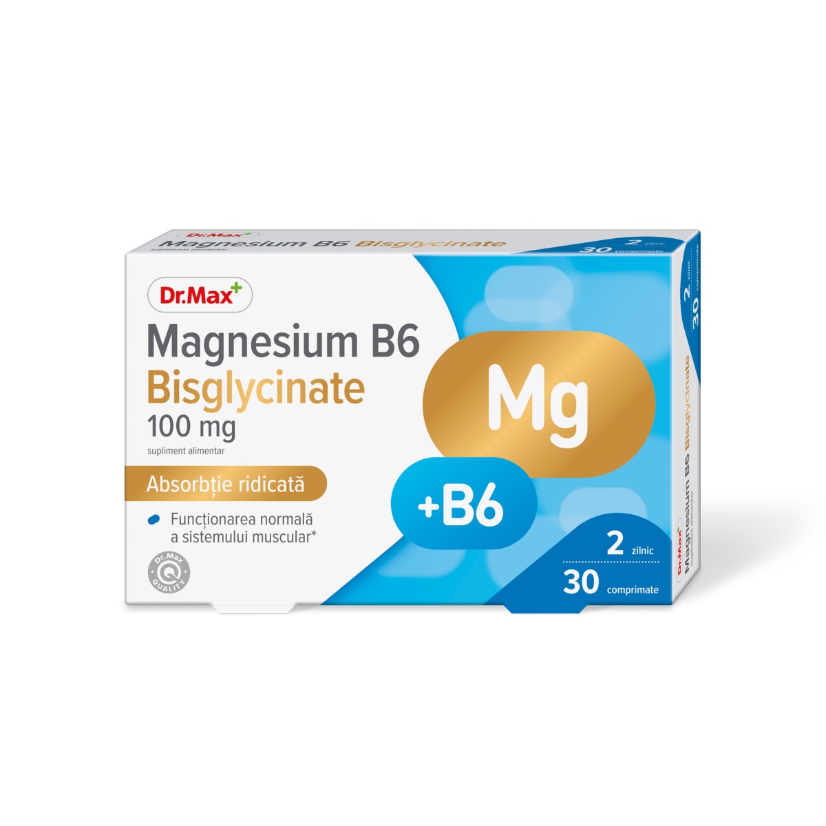 Dr. Max Magnesium B6 Bisglycinate, 30 comprimate filmate
