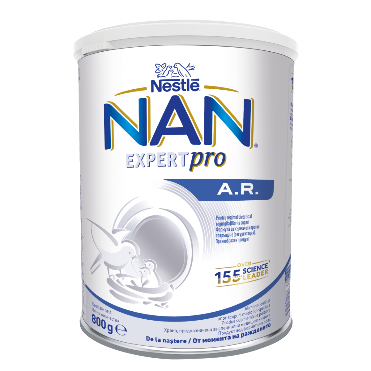 Aliment dedicat unor scopuri medicale speciale anti-regurgitatie de la nastere NAN A.R., 800g, Nestle