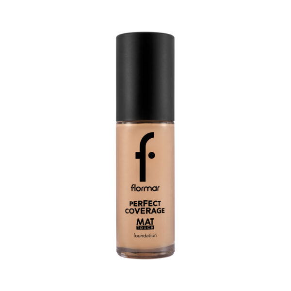 Fond de ten mat Perfect Coverage Mat Touch 301 Soft Beige, 30ml, Flormar