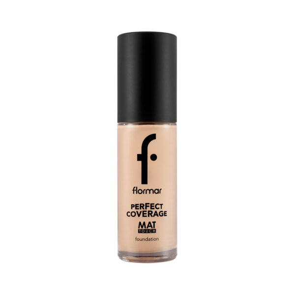 Fond de ten mat Perfect Coverage Mat Touch 320 Porcelain Ivory, 30ml, Flormar