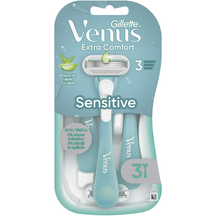 Set aparate de ras de unica folosinta Venus Sensitive, 3 bucati, Gillette