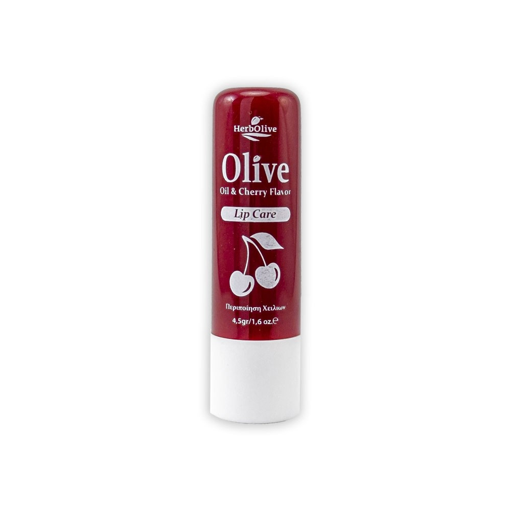 Balsam de buze cu ulei de masline si aroma de cirese, 4.5g, Herbolive