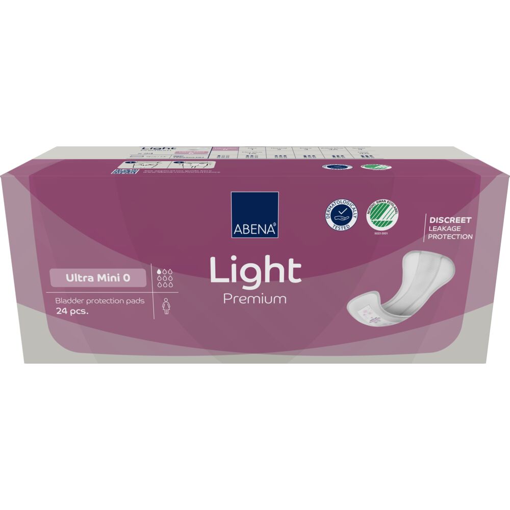 Absorbante anatomice incontinenta usoara, ultra mini 0 premium, 24 bucati, Abena