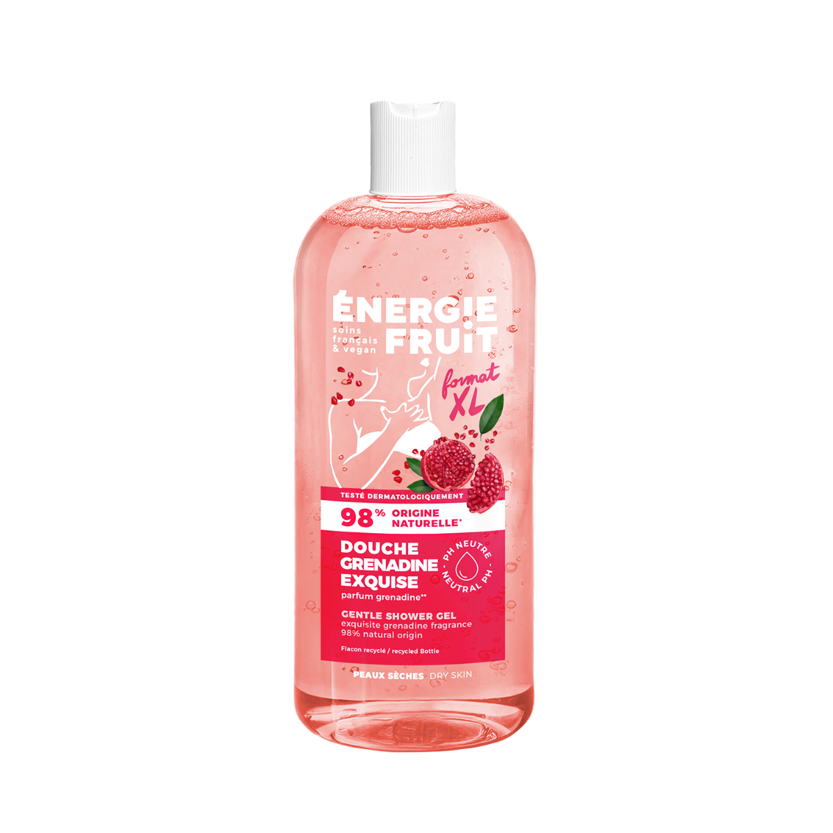 Gel de dus revitalizant cu Grenadina, 500ml, Energie Fruit