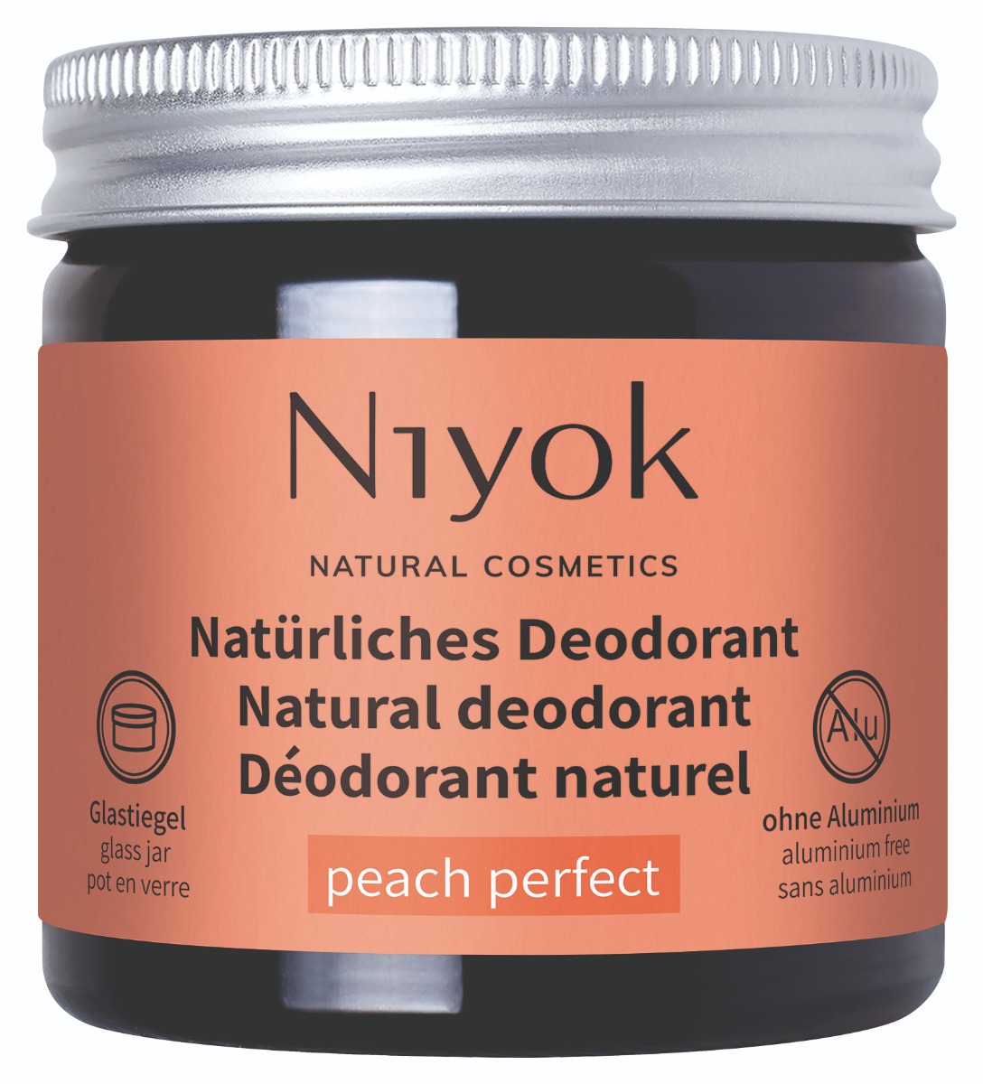 Deodorant crema 100% natural cu aroma de Peach, 40ml, Niyok