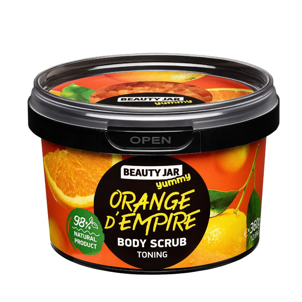 Scrub tonifiant pentru corp Orange d'Empire, 360g, Beauty Jar