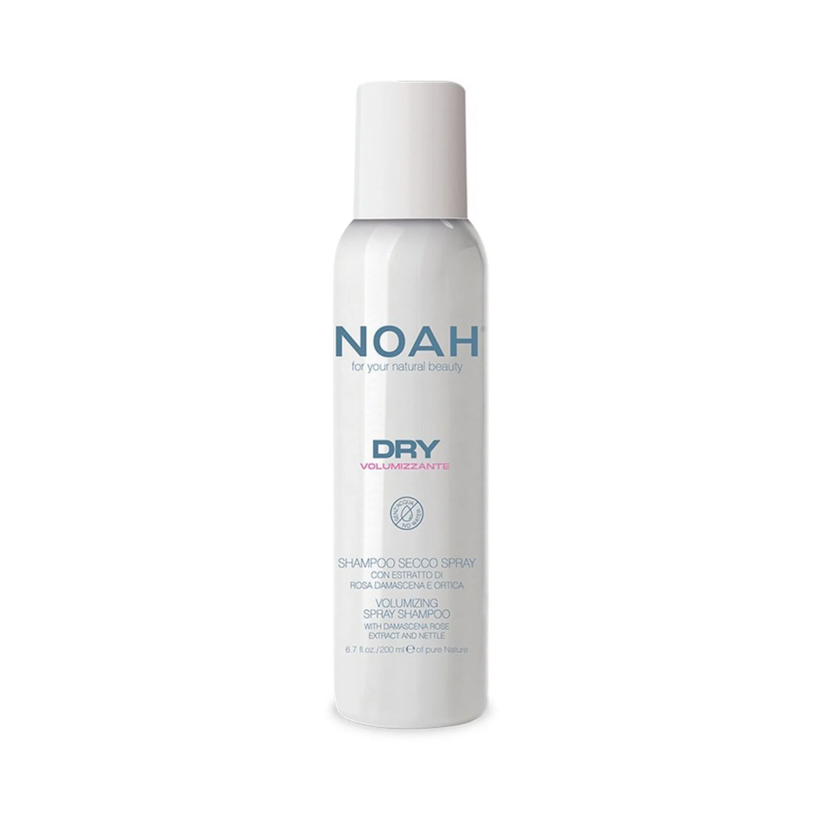 Sampon uscat pentru volum fara apa cu extract de trandafir de Damasc si urzica, 200ml, Noah