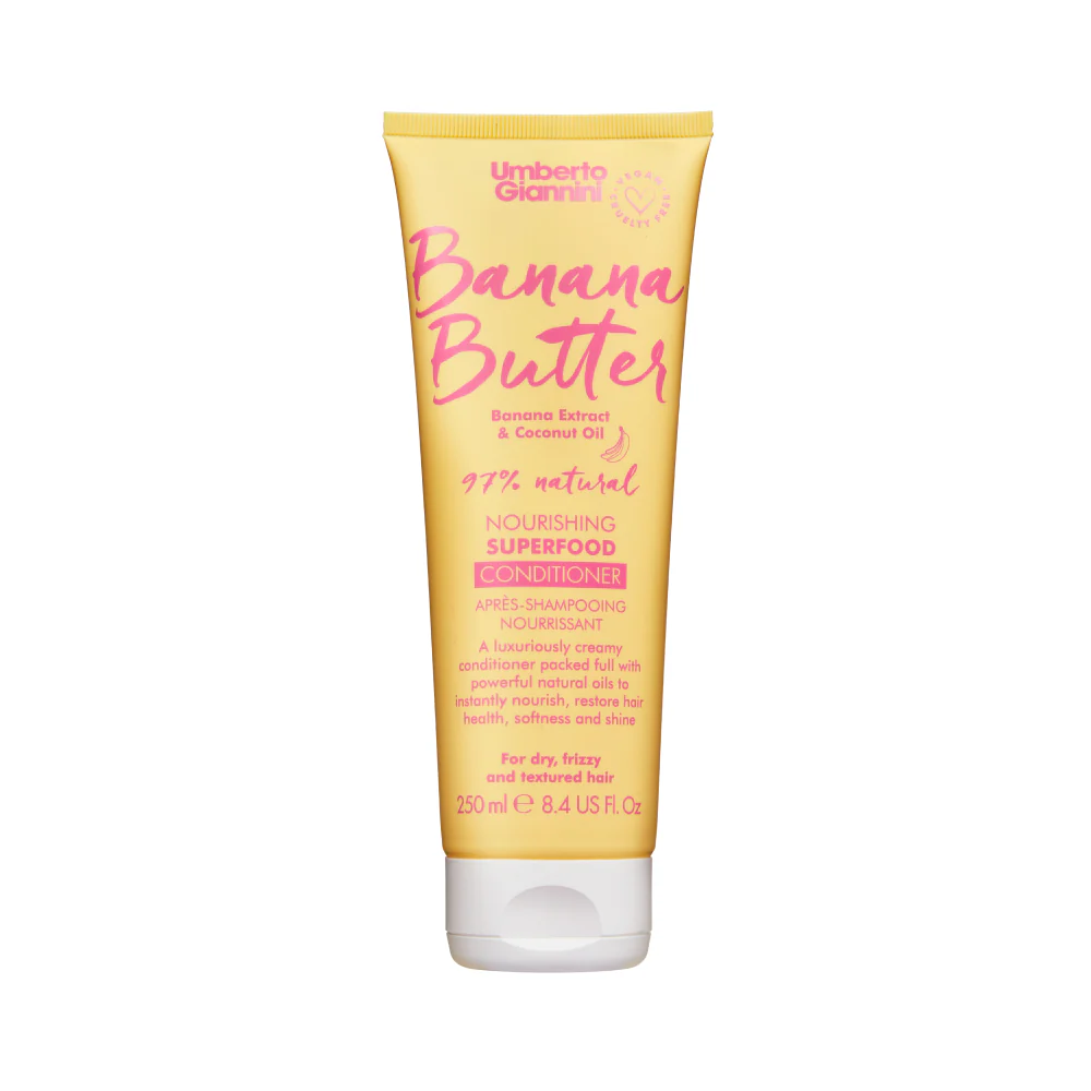 Balsam hranitor pentru par uscat frizzy si texturat Banana Butter, 250ml, Umberto Giannini
