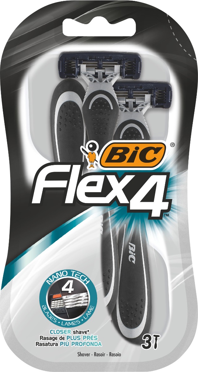 Pachet Aparat de ras Flex 4, 3 bucati, BIC