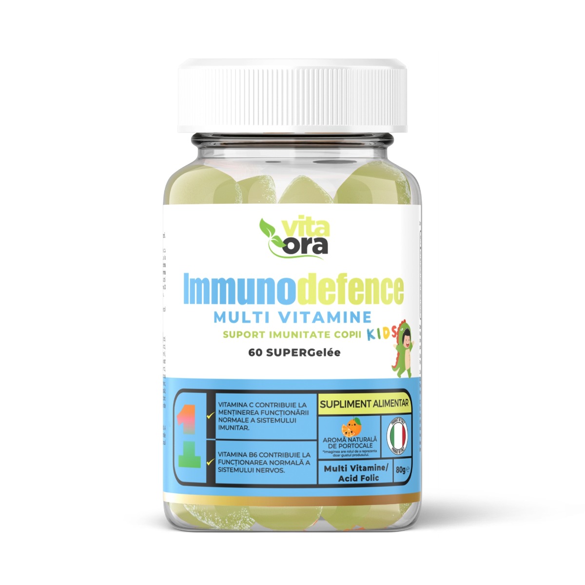 Multivitamine Immunodefence Kids, 60 jeleuri, Vita Ora