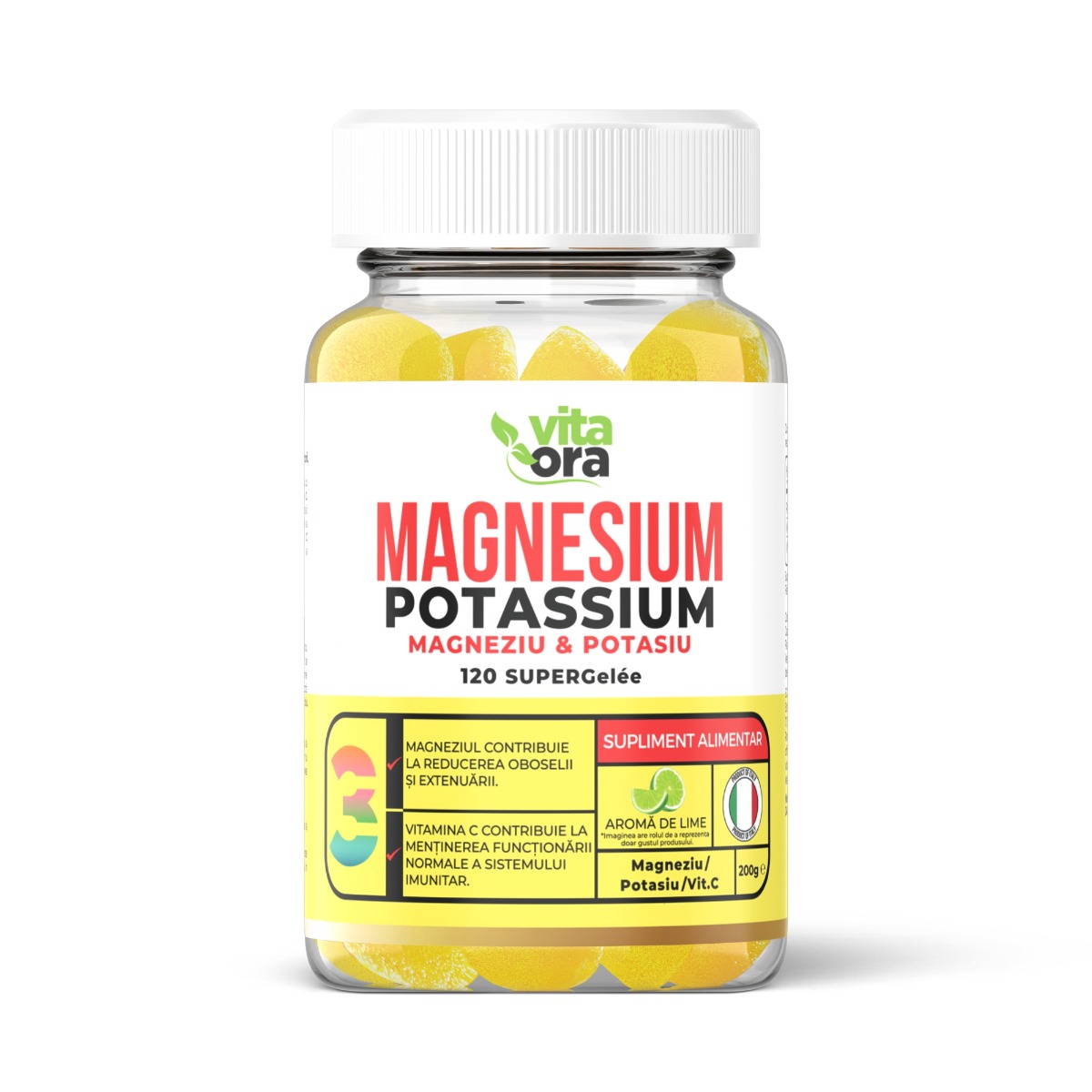Magnesium Potassium, 120 jeleuri, Vita Ora