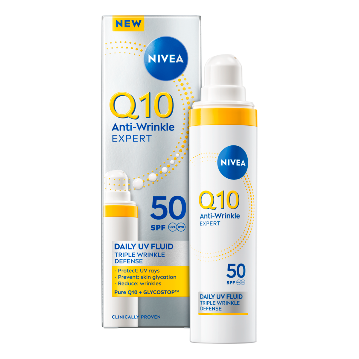 Fluid de zi Anti-Wrinkle Expert Q10 cu protectie UV, 40ml, Nivea