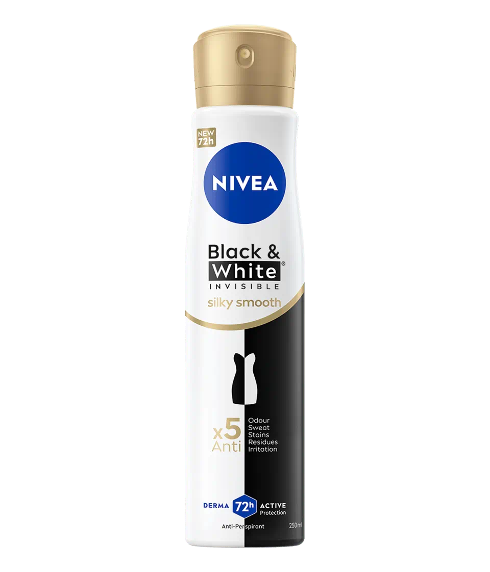 Deodorant spray pentru femei Black & White Silky Smooth, 250ml, Nivea