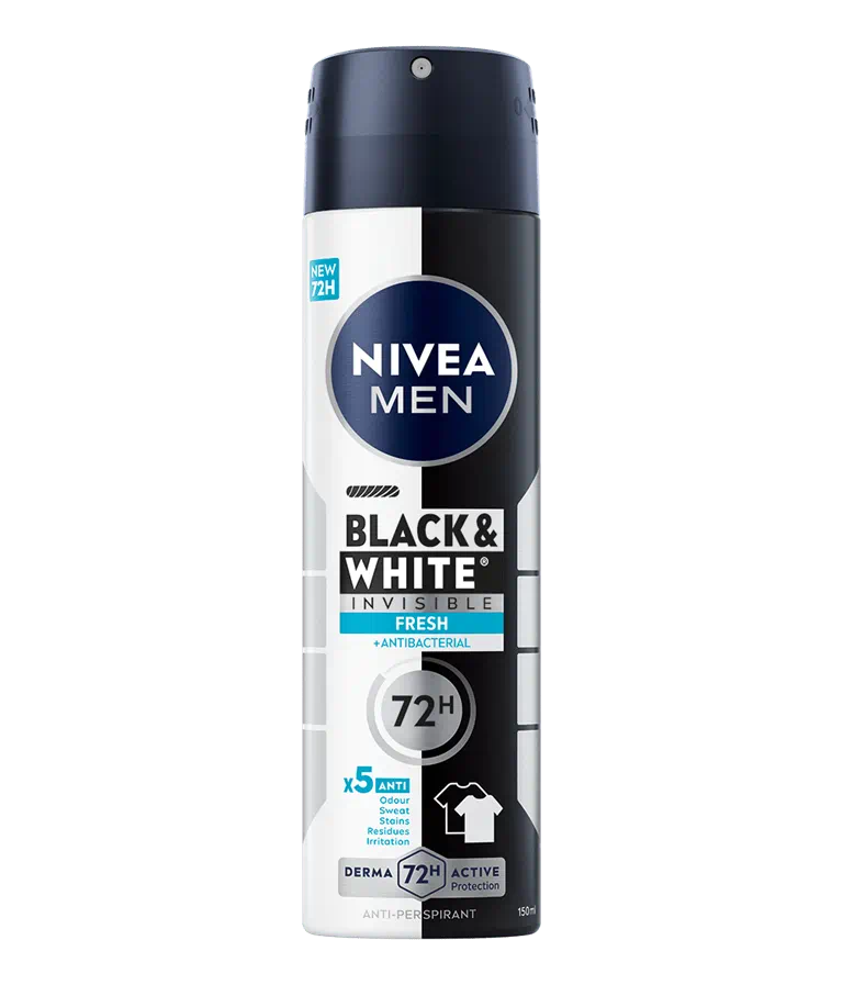 Deodorant spray pentru barbati Black & White Fresh, 150ml, Nivea