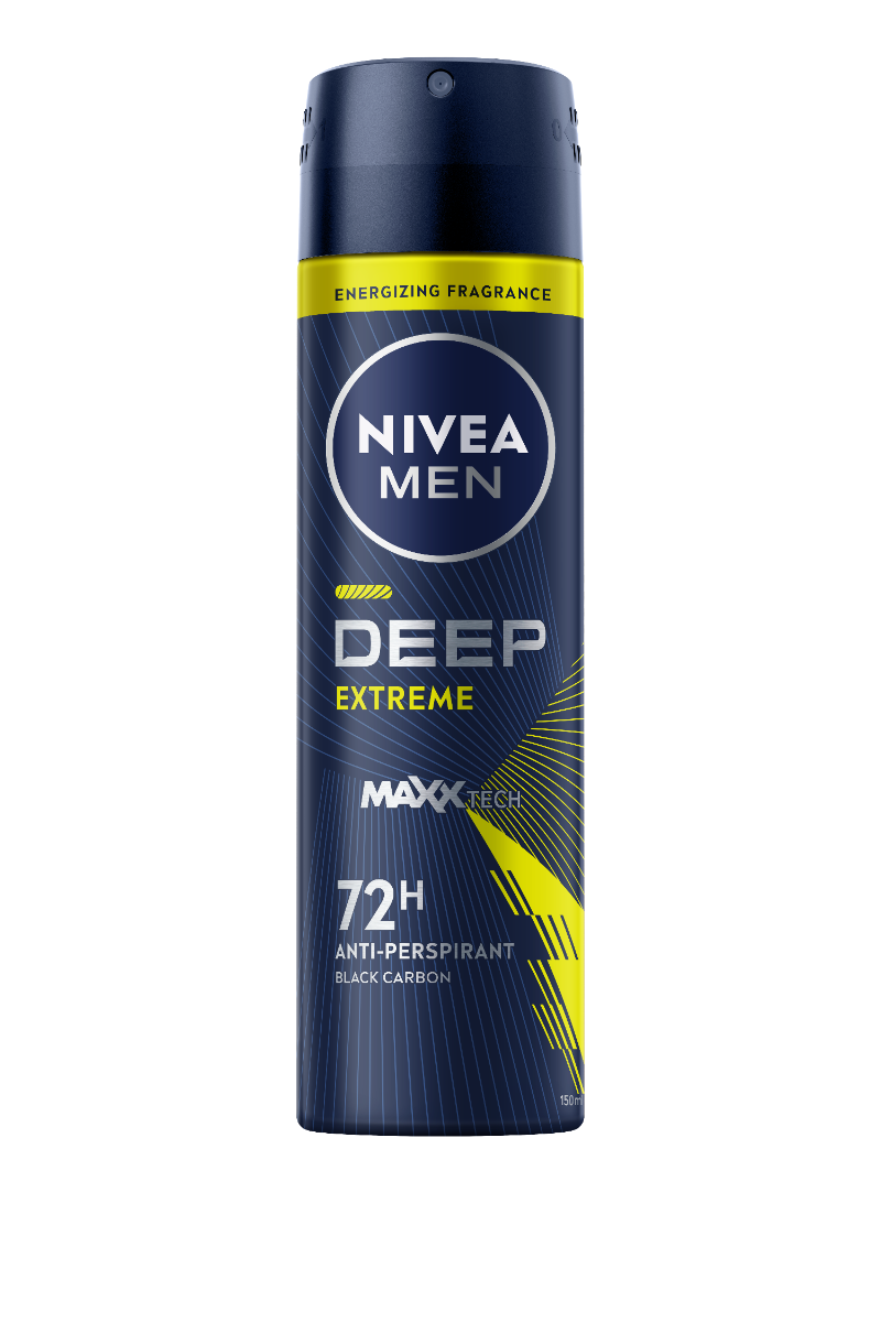 Deodorant spray pentru barbati Deep Extreme Black Carbon, 150ml, Nivea