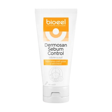 Lotiune cu sulf Dermosan Sebum Control, 100ml, Bioeel