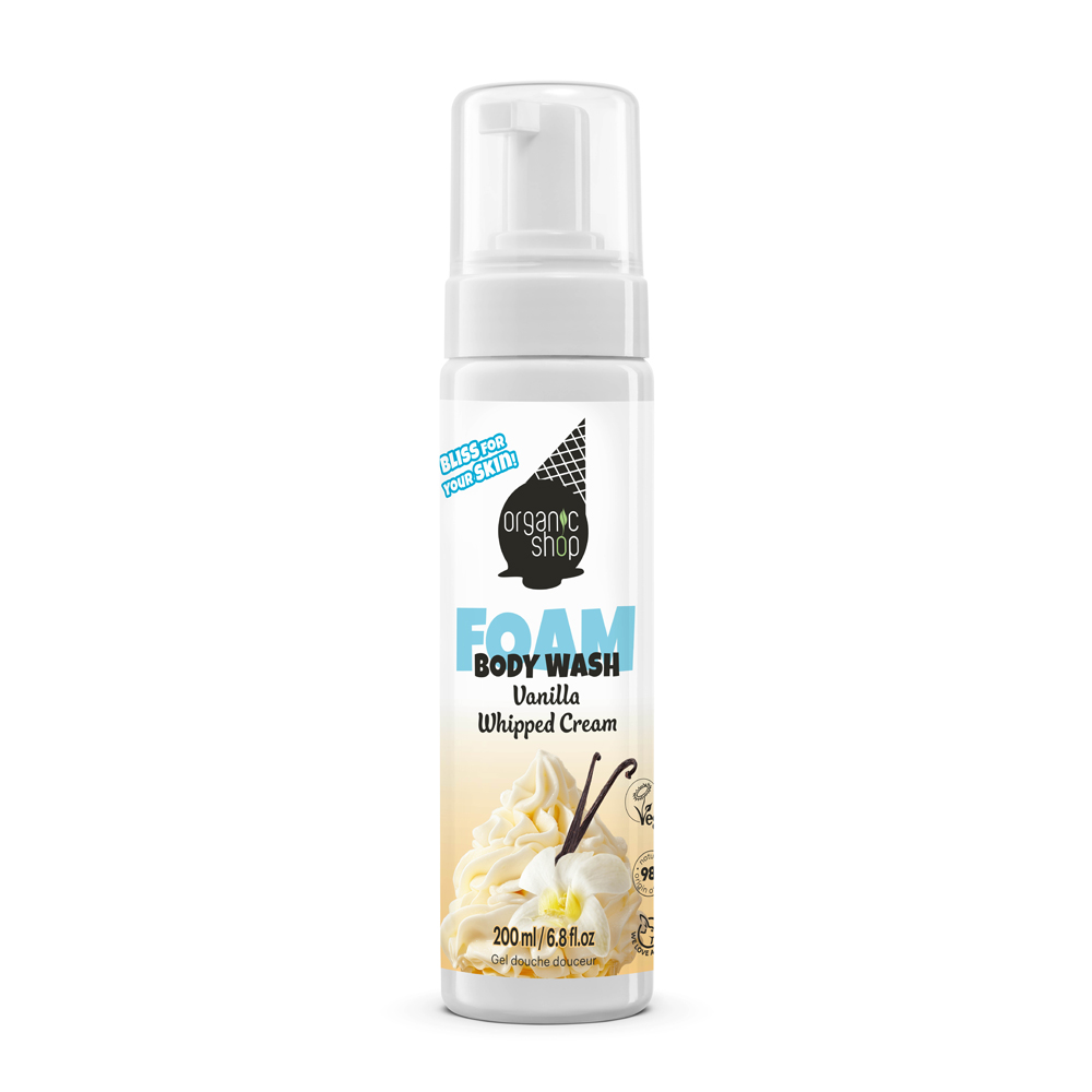 Spuma de curatare Vanilla Whipped Cream, 200ml, Organic Shop
