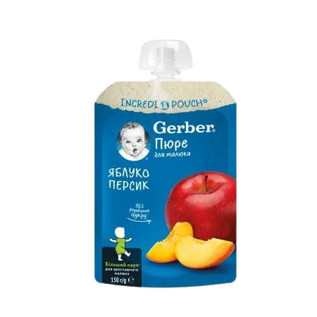 Piure mere si piersica, 150g, Gerber