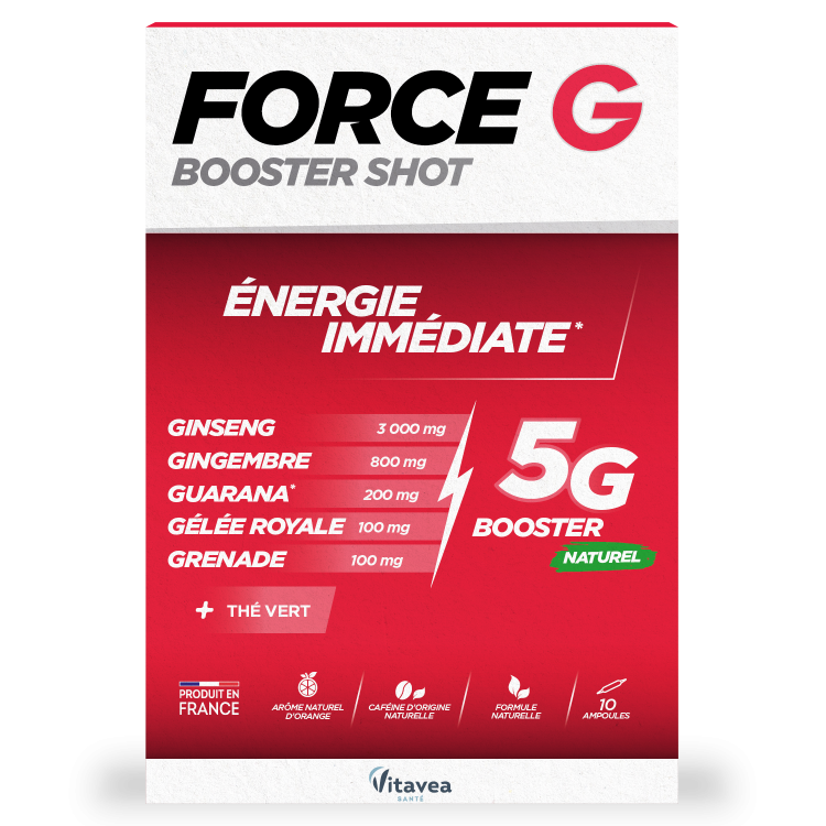Shot energizant Force G Booster, 10 fiole buvabile, Vitavea